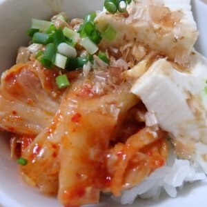 納豆&キムチ&豆腐のご飯